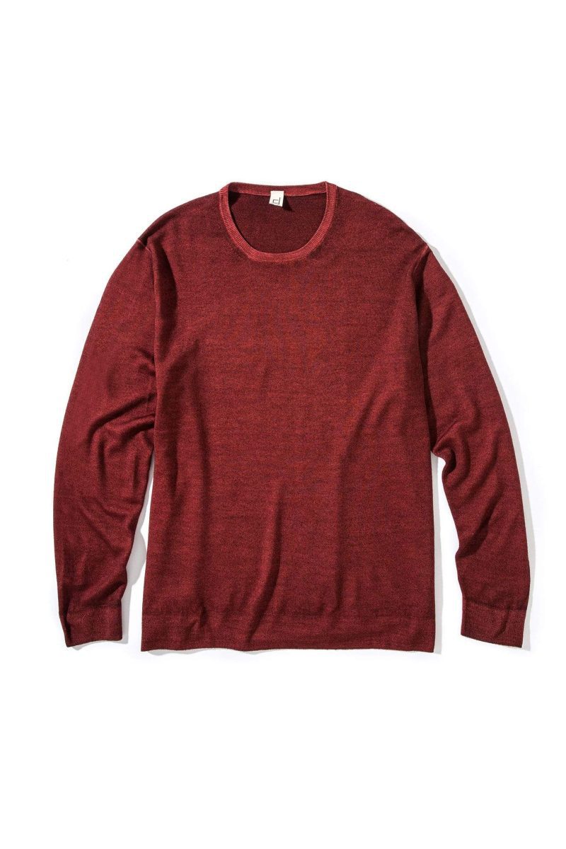 dune crosby merino sweater in burgundy mens sweaters 17388638437529