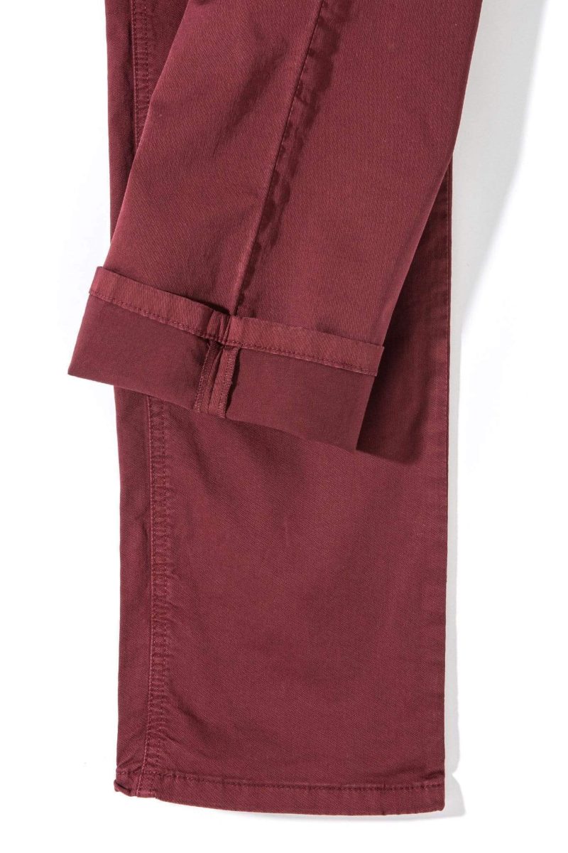 teleria zed fowler ultralight performance pant in bordeaux mens pants 5 pocket 17895740670105