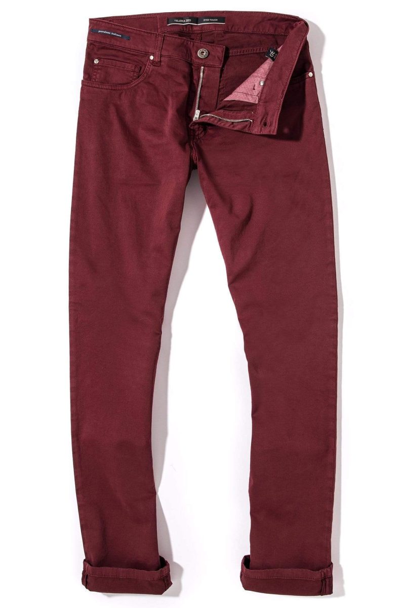 teleria zed yuma soft touch in bordeaux mens pants 5 pocket 15964830335069